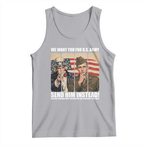 Send Barron Tank Top We Want You For US Army TS14 Athletic Heather Print Your Wear