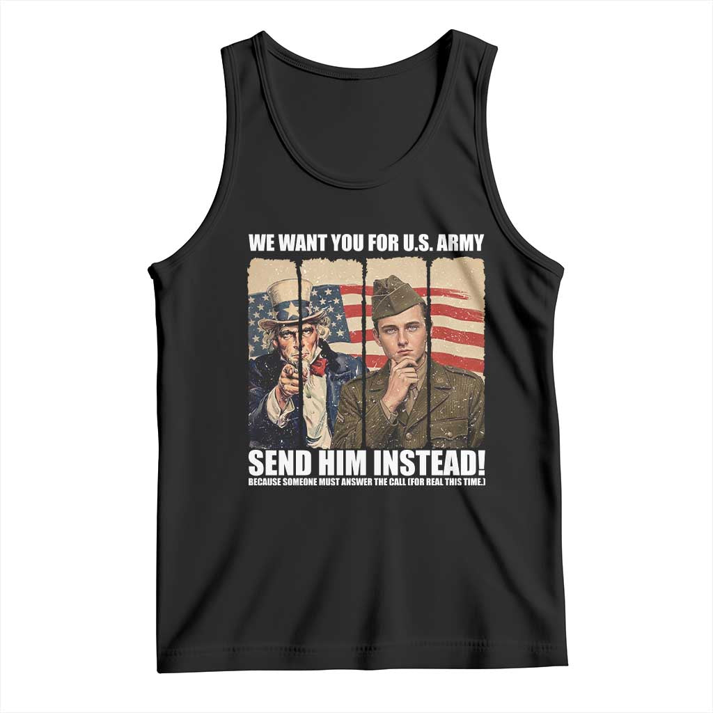 Send Barron Tank Top We Want You For US Army TS14 Black Print Your Wear