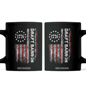 Draft Barron Coffee Mug Anti War Send Barron Viral Internet Meme TS14 Black Print Your Wear