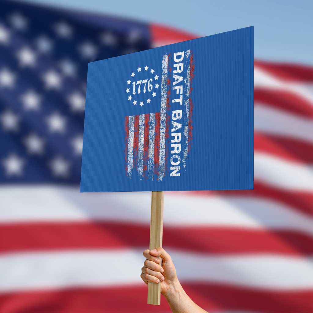 Draft Barron Protest Sign Anti War Send Barron Viral Internet Meme TS14 Horizontal 18