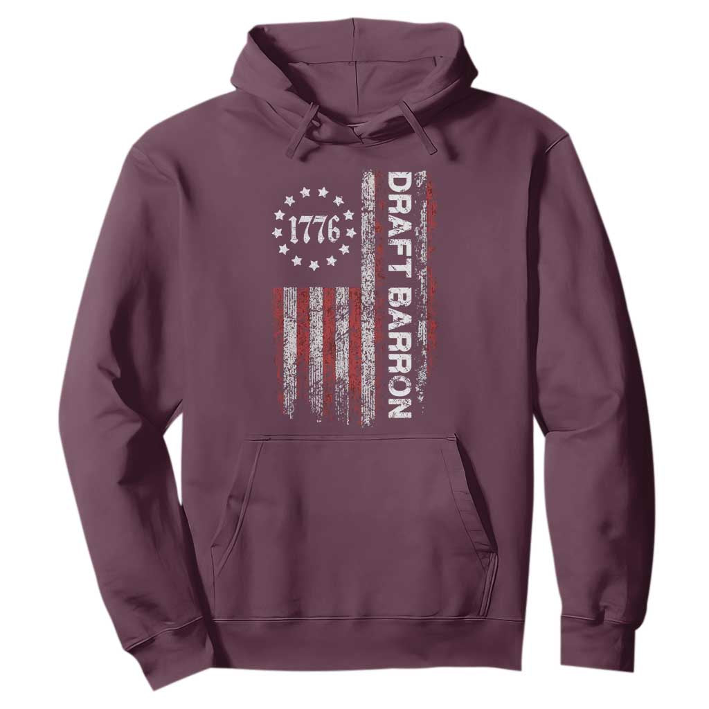 Draft Barron Hoodie Anti War Send Barron Viral Internet Meme TS14 Maroon Print Your Wear