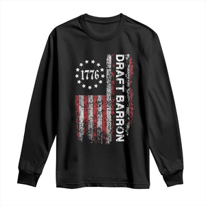 Draft Barron Long Sleeve Shirt Anti War Send Barron Viral Internet Meme TS14 Black Print Your Wear
