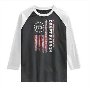 Draft Barron Raglan Shirt Anti War Send Barron Viral Internet Meme TS14 Black White Print Your Wear