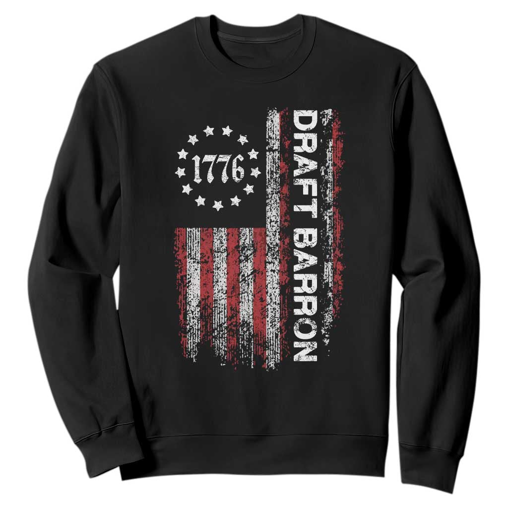 Draft Barron Sweatshirt Anti War Send Barron Viral Internet Meme TS14 Black Print Your Wear