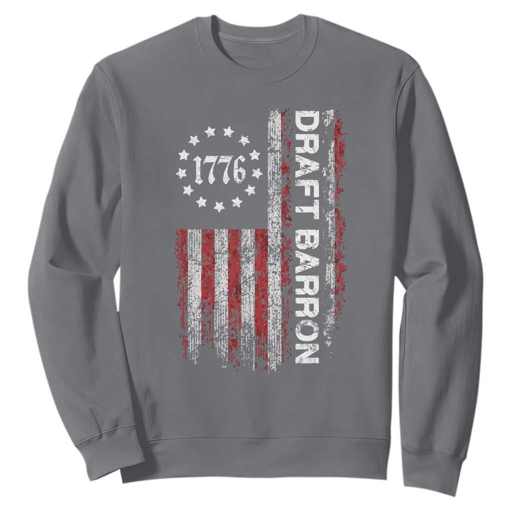 Draft Barron Sweatshirt Anti War Send Barron Viral Internet Meme TS14 Charcoal Print Your Wear