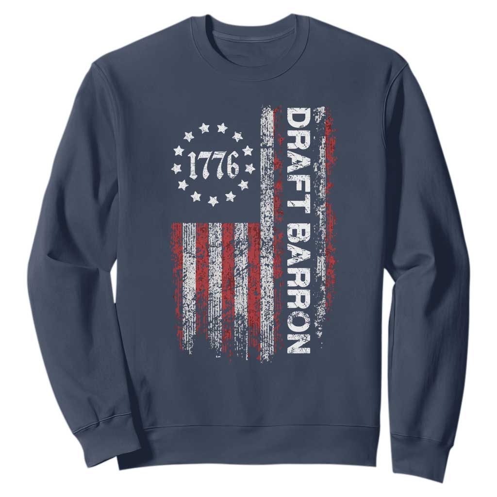 Draft Barron Sweatshirt Anti War Send Barron Viral Internet Meme TS14 Navy Print Your Wear