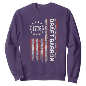 Draft Barron Sweatshirt Anti War Send Barron Viral Internet Meme TS14 Purple Print Your Wear
