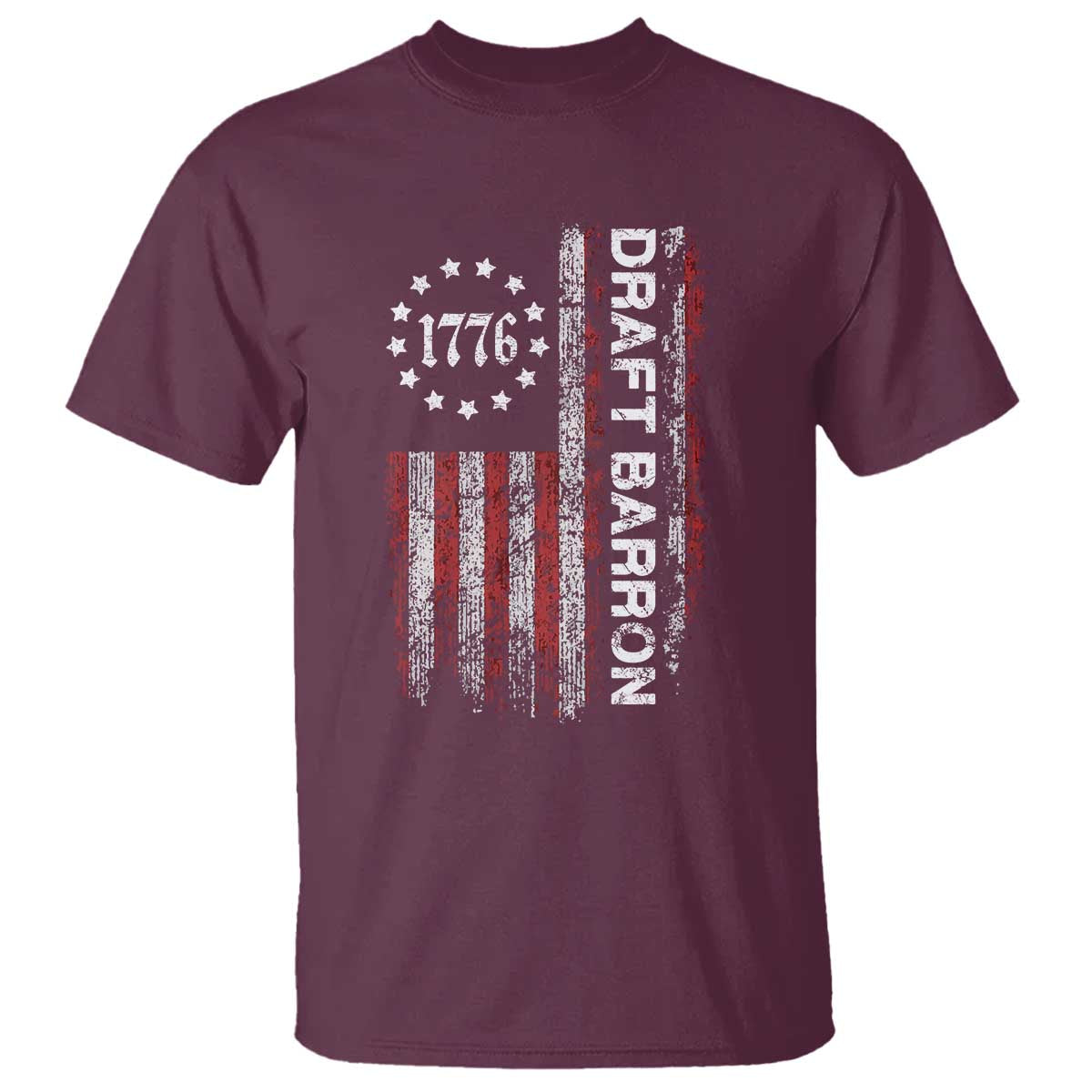 Draft Barron T Shirt Anti War Send Barron Viral Internet Meme TS14 Maroon Print Your Wear