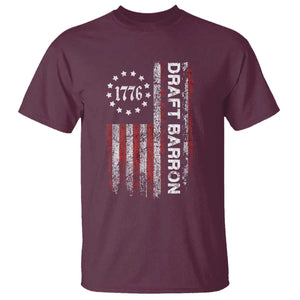 Draft Barron T Shirt Anti War Send Barron Viral Internet Meme TS14 Maroon Print Your Wear