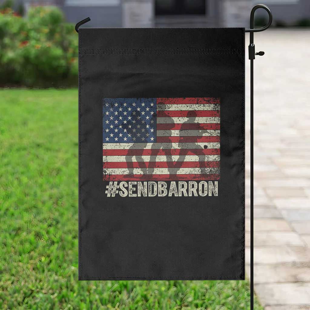 Send Barron Garden Flag Vintage American Flag Soldier Hashtag Internet Meme TS14 Print Your Wear