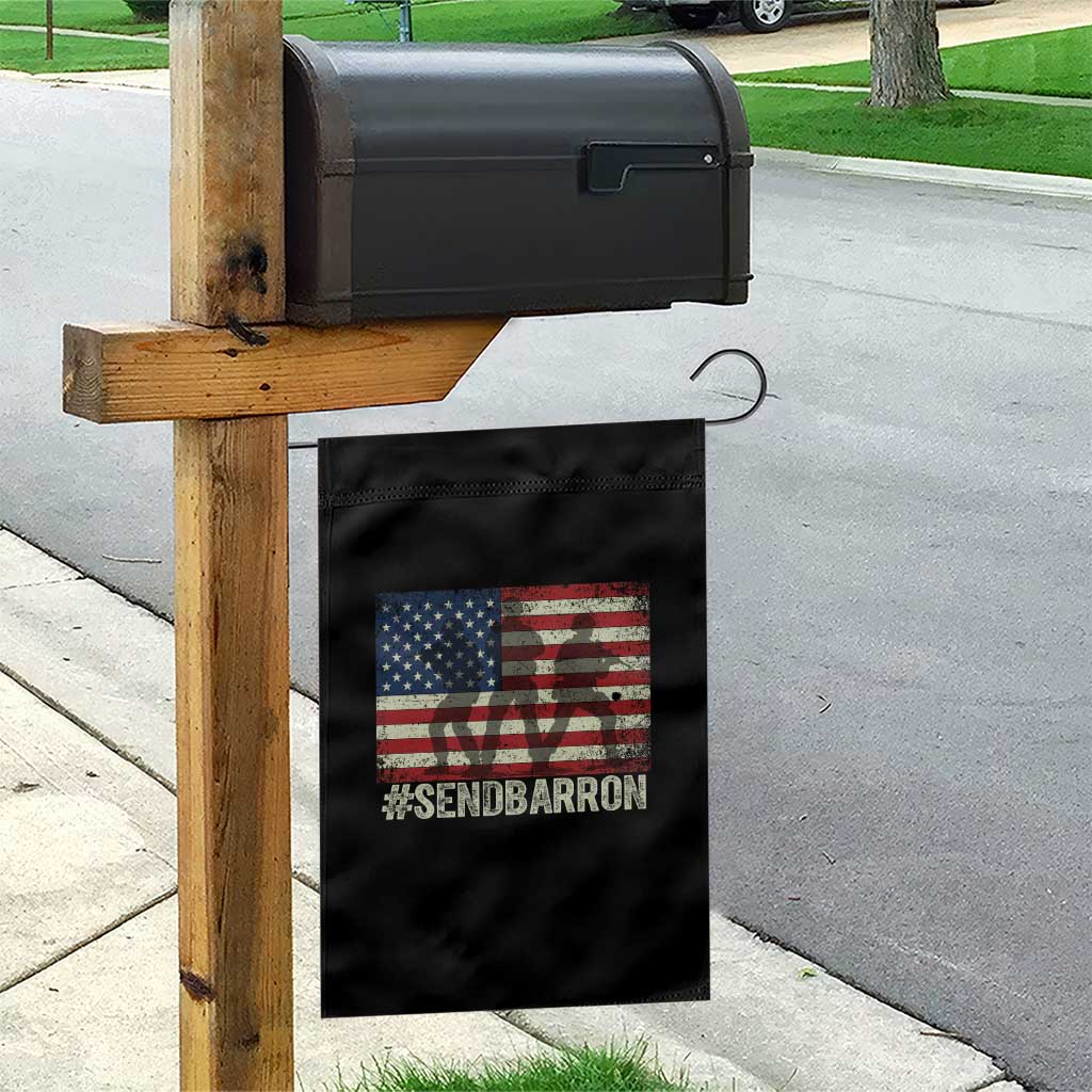 Send Barron Garden Flag Vintage American Flag Soldier Hashtag Internet Meme TS14 Print Your Wear