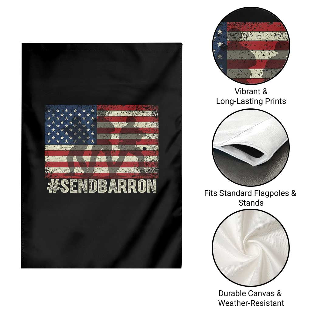 Send Barron Garden Flag Vintage American Flag Soldier Hashtag Internet Meme TS14 Print Your Wear