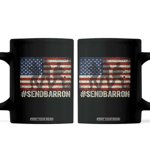Send Barron Coffee Mug Vintage American Flag Soldier Hashtag Internet Meme TS14 Black Print Your Wear