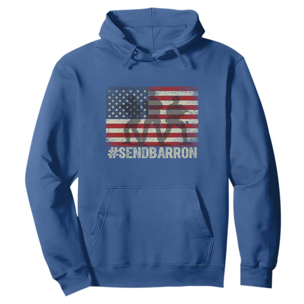 Send Barron Hoodie Vintage American Flag Soldier Hashtag Internet Meme TS14 Royal Blue Print Your Wear