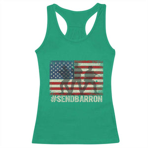Send Barron Racerback Tank Top Vintage American Flag Soldier Hashtag Internet Meme TS14 Irish Green Print Your Wear