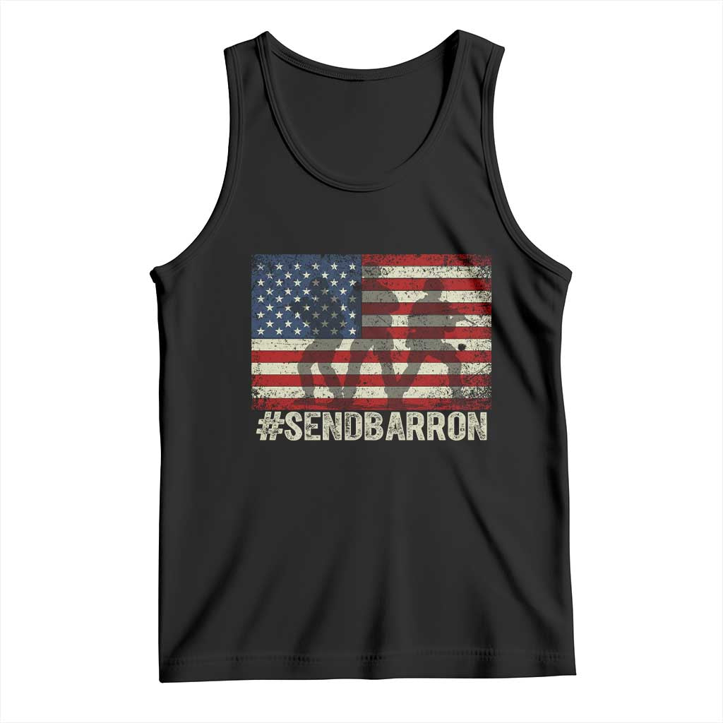Send Barron Tank Top Vintage American Flag Soldier Hashtag Internet Meme TS14 Black Print Your Wear
