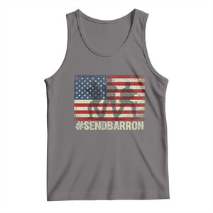 Send Barron Tank Top Vintage American Flag Soldier Hashtag Internet Meme TS14 Deep Heather Print Your Wear
