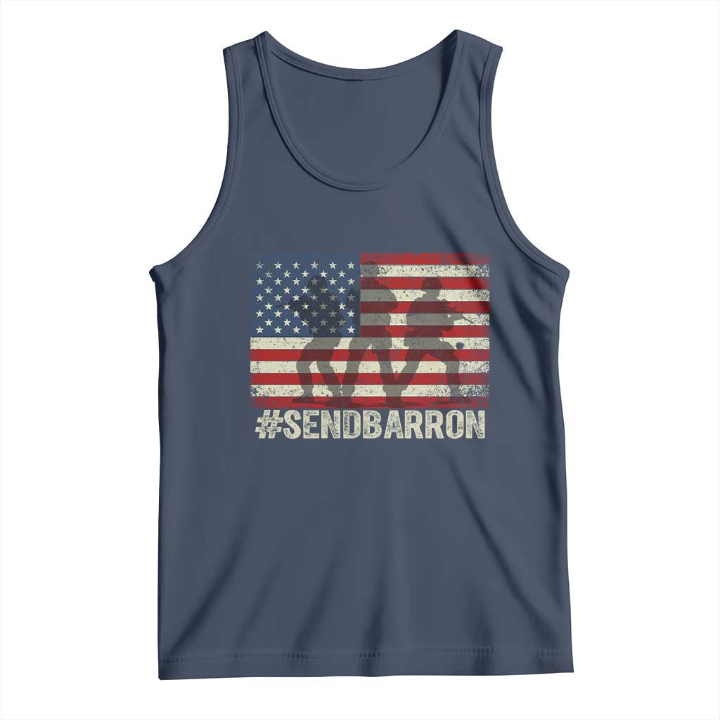 Send Barron Tank Top Vintage American Flag Soldier Hashtag Internet Meme TS14 Navy Print Your Wear