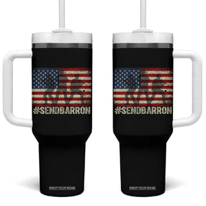 Send Barron Tumbler With Handle Vintage American Flag Soldier Hashtag Internet Meme TS14 One Size: 40 oz Black Print Your Wear