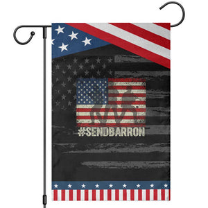 Send Barron Garden Flag Vintage American Flag Soldier Hashtag Internet Meme TS14 Distressed Black Blue Print Your Wear