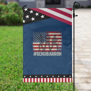 Send Barron Garden Flag Vintage American Flag Soldier Hashtag Internet Meme TS14 Classic Blue Black Print Your Wear