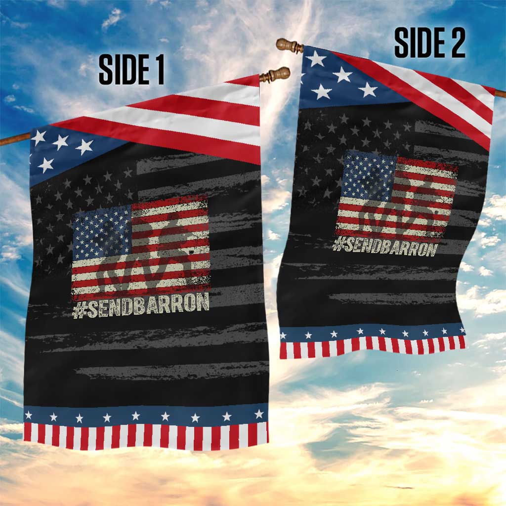 Send Barron Garden Flag Vintage American Flag Soldier Hashtag Internet Meme TS14 Print Your Wear