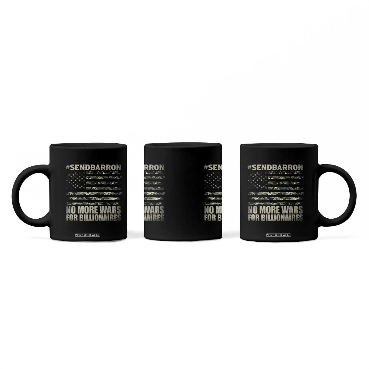 Send Barron Coffee Mug Vintage American Flag Camo Soldier Hashtag Meme TS14 Print Your Wear