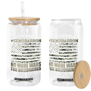 Send Barron Glass Can Vintage American Flag Camo Soldier Hashtag Meme TS14 Print Your Wear