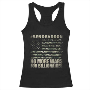 Send Barron Racerback Tank Top Vintage American Flag Camo Soldier Hashtag Meme TS14 Black Print Your Wear