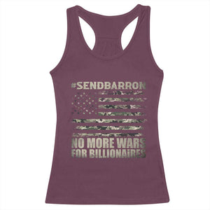 Send Barron Racerback Tank Top Vintage American Flag Camo Soldier Hashtag Meme TS14 Maroon Print Your Wear