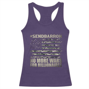 Send Barron Racerback Tank Top Vintage American Flag Camo Soldier Hashtag Meme TS14 Purple Print Your Wear