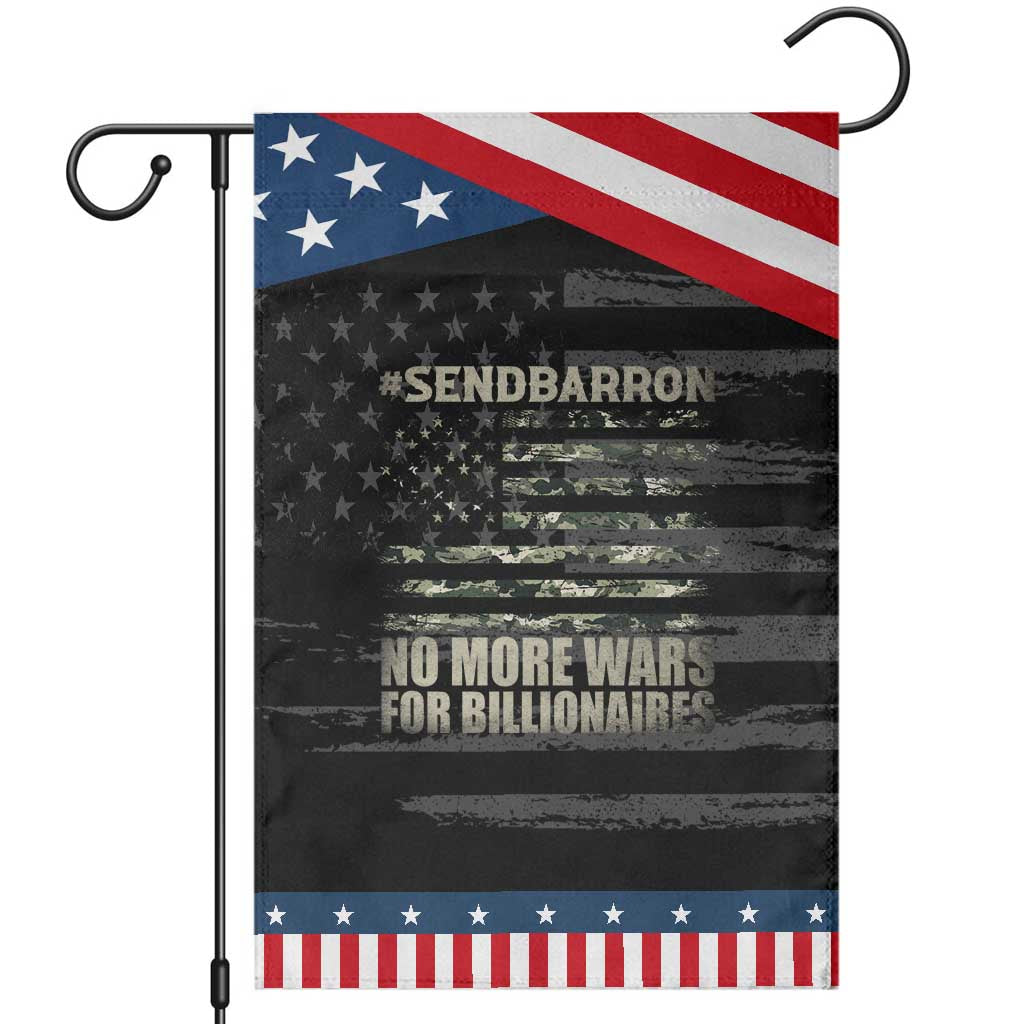 Send Barron Garden Flag Vintage American Flag Camo Soldier Hashtag Meme TS14 Distressed Black Blue Print Your Wear
