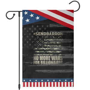 Send Barron Garden Flag Vintage American Flag Camo Soldier Hashtag Meme TS14 Distressed Black Blue Print Your Wear