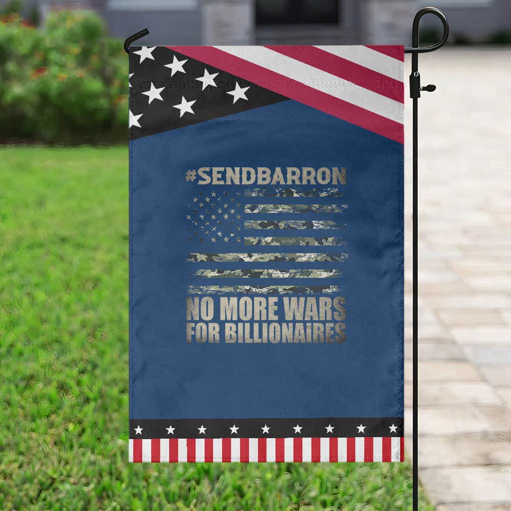Send Barron Garden Flag Vintage American Flag Camo Soldier Hashtag Meme TS14 Classic Blue Black Print Your Wear