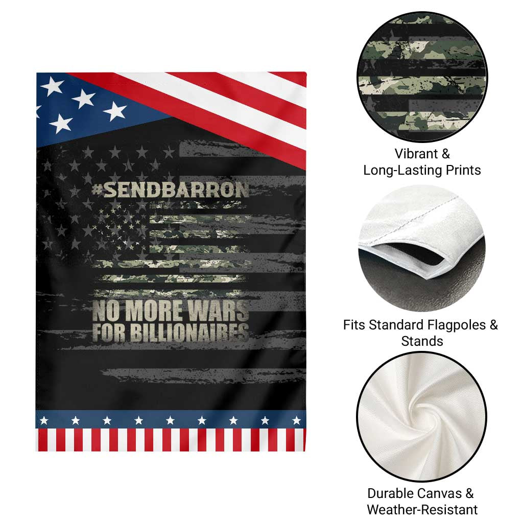 Send Barron Garden Flag Vintage American Flag Camo Soldier Hashtag Meme TS14 Print Your Wear