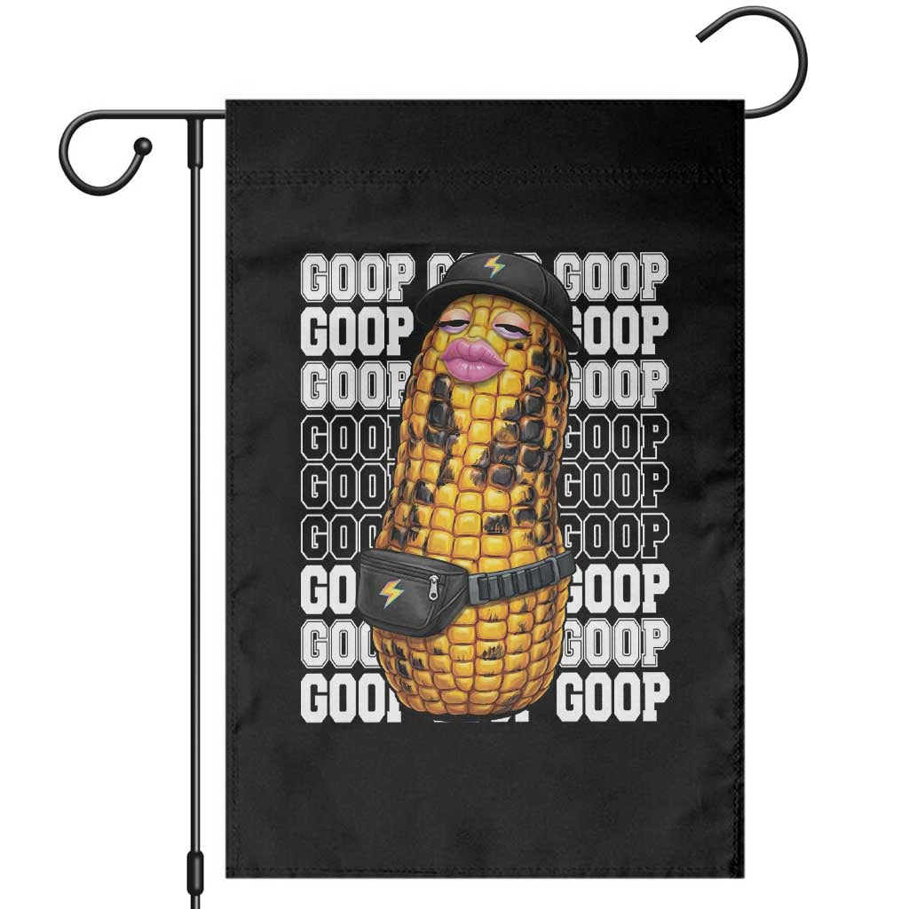 Funny Burnt Peanut Goop Garden Flag Burnt Corn Meme Viral Humor TS14 Black Print Your Wear