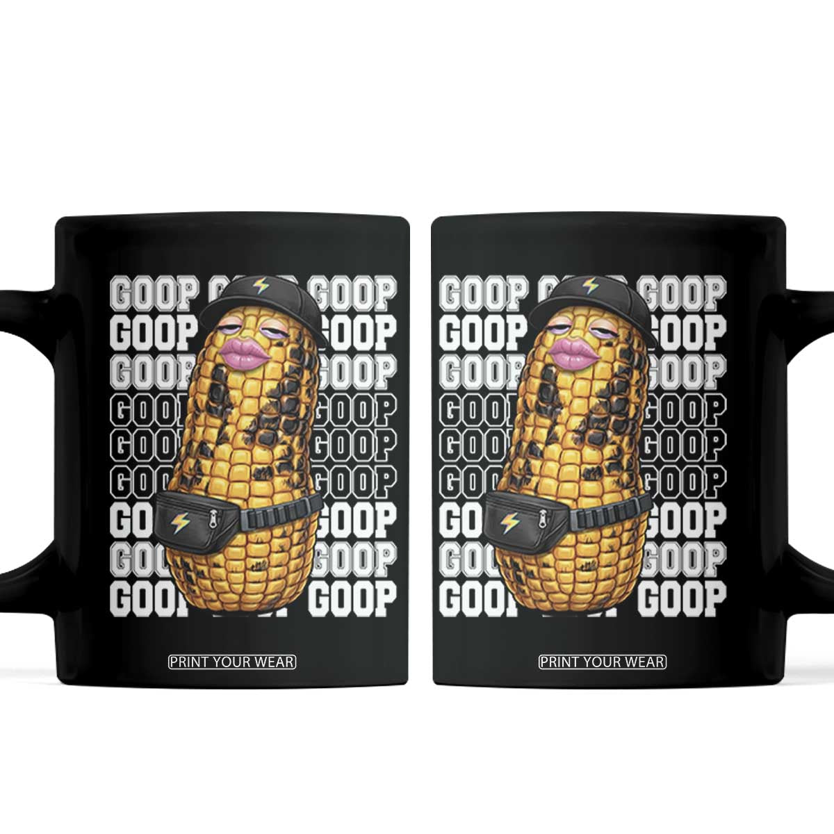 Funny Burnt Peanut Goop Coffee Mug Burnt Corn Meme Viral Humor TS14 Black Print Your Wear
