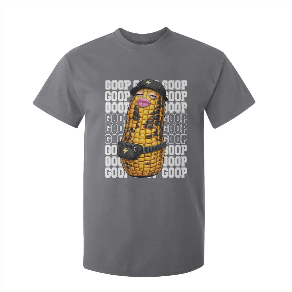Funny Burnt Peanut Goop T Shirt For Kid Burnt Corn Meme Viral Humor TS14 Charcoal Print Your Wear