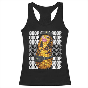 Funny Burnt Peanut Goop Racerback Tank Top Burnt Corn Meme Viral Humor TS14 Black Print Your Wear
