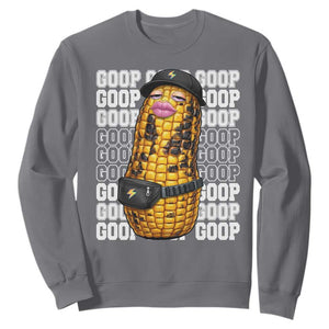 Funny Burnt Peanut Goop Sweatshirt Burnt Corn Meme Viral Humor TS14 Charcoal Print Your Wear