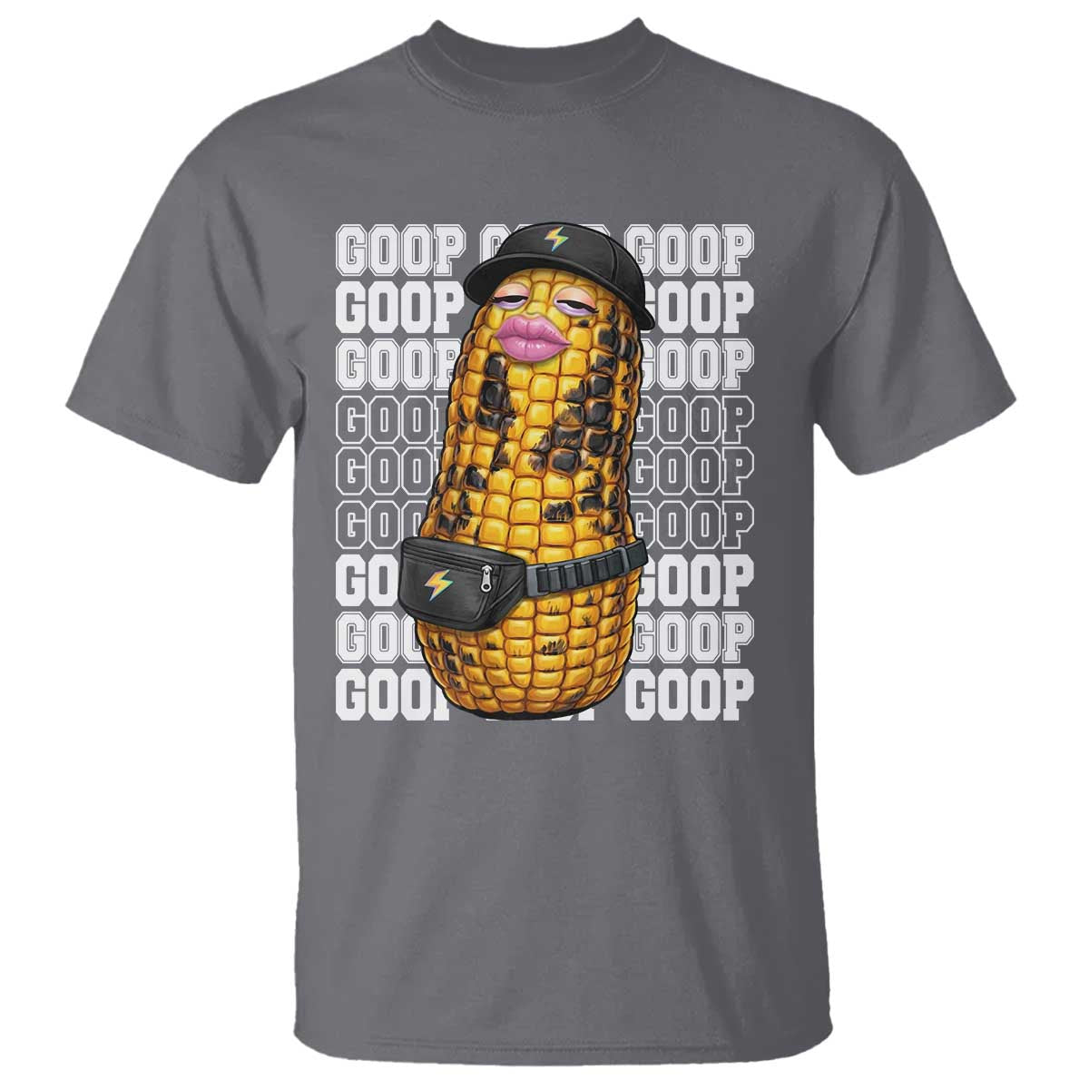 Funny Burnt Peanut Goop T Shirt Burnt Corn Meme Viral Humor TS14 Charcoal Print Your Wear