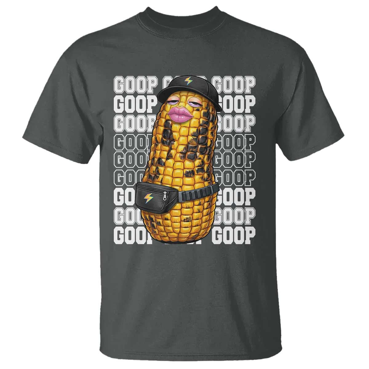 Funny Burnt Peanut Goop T Shirt Burnt Corn Meme Viral Humor TS14 Dark Heather Print Your Wear