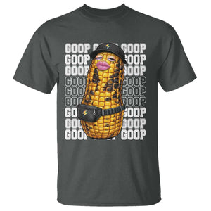 Funny Burnt Peanut Goop T Shirt Burnt Corn Meme Viral Humor TS14 Dark Heather Print Your Wear
