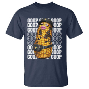 Funny Burnt Peanut Goop T Shirt Burnt Corn Meme Viral Humor TS14 Navy Print Your Wear