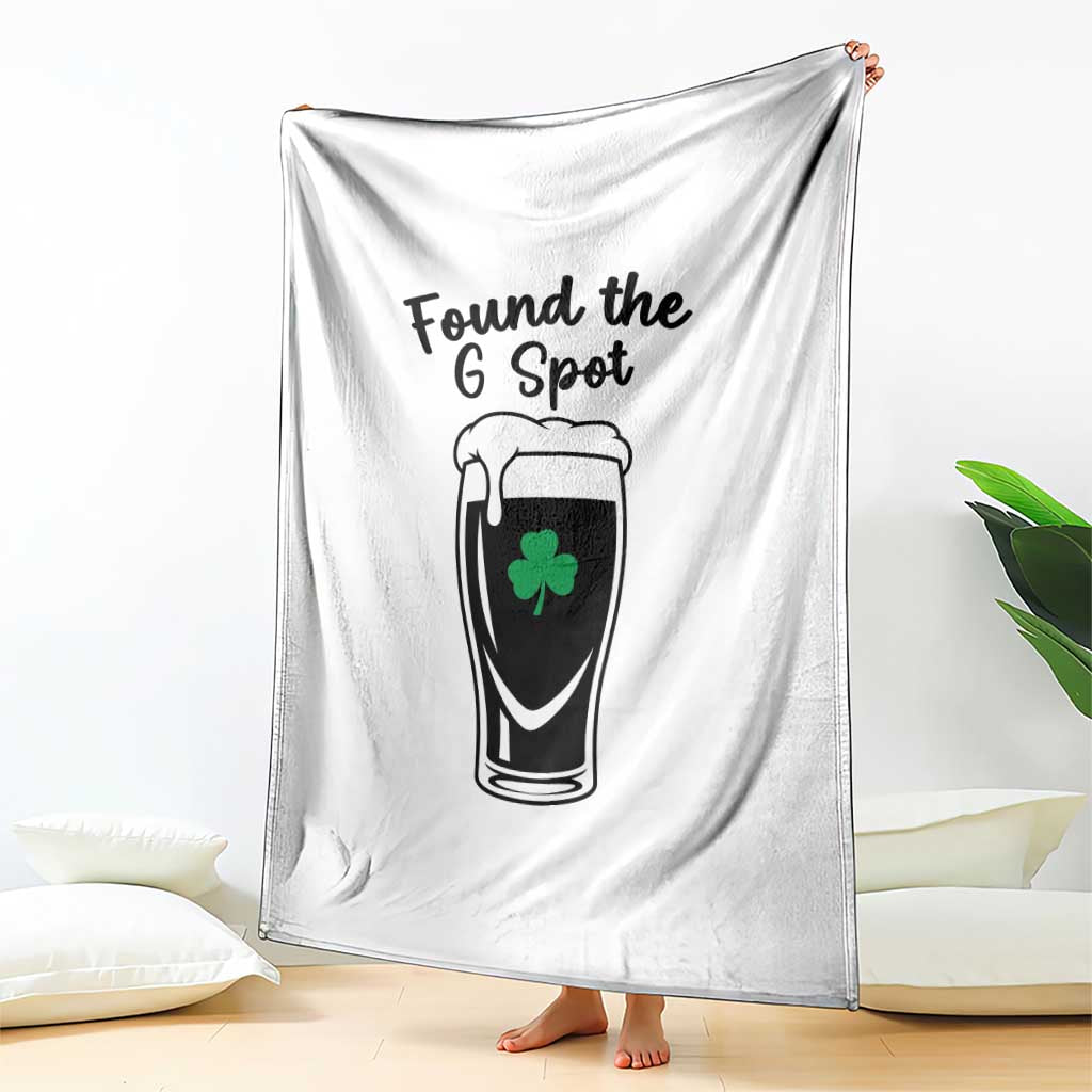 Funny St Patrick’s Day Beer Throw Blanket Found The G Spot TS14 Print Your Wear