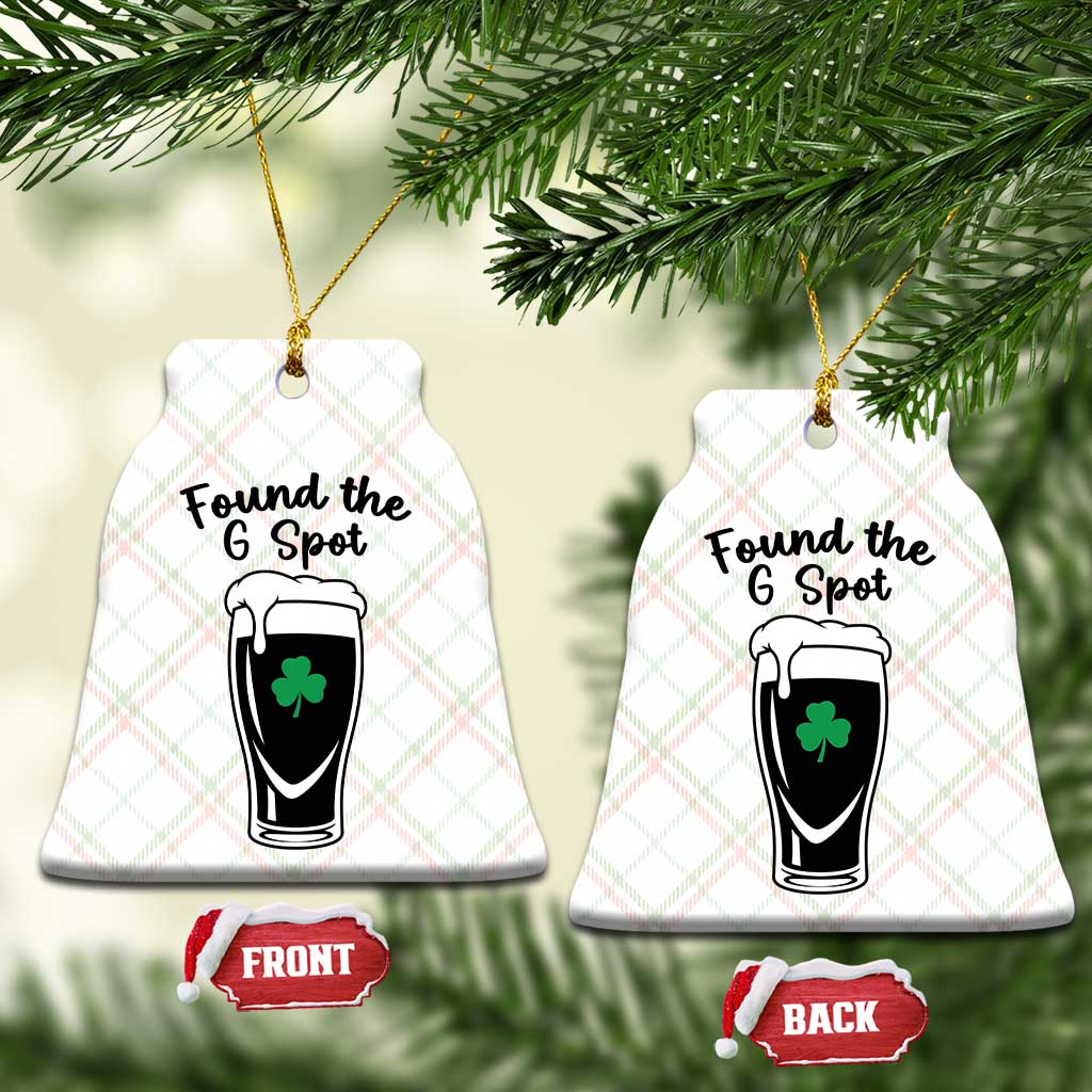 Funny St Patrick’s Day Beer Ceramic Ornament Found The G Spot TS14 Print Your Wear