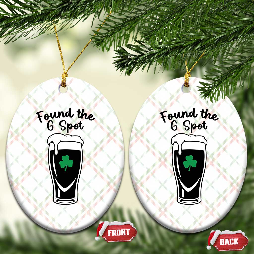 Funny St Patrick’s Day Beer Ceramic Ornament Found The G Spot TS14 Print Your Wear