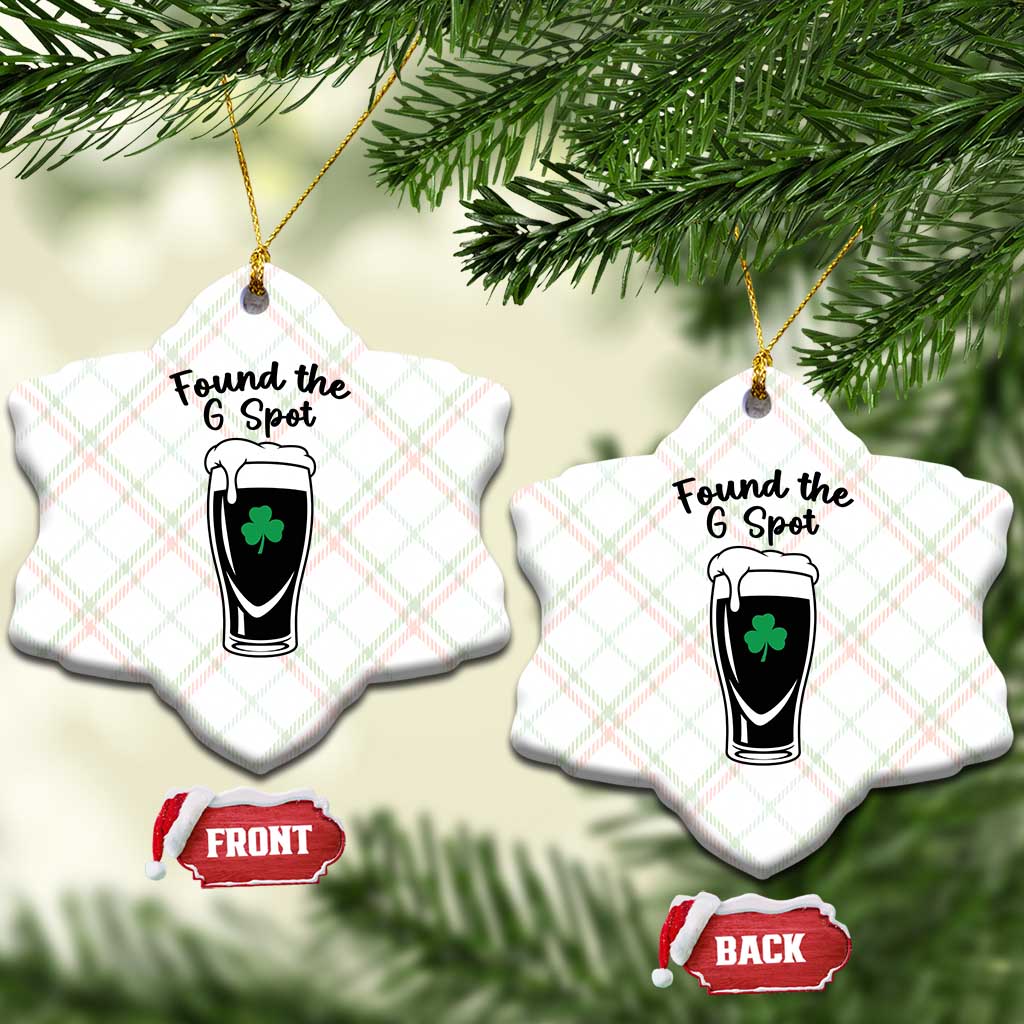 Funny St Patrick’s Day Beer Ceramic Ornament Found The G Spot TS14 Print Your Wear