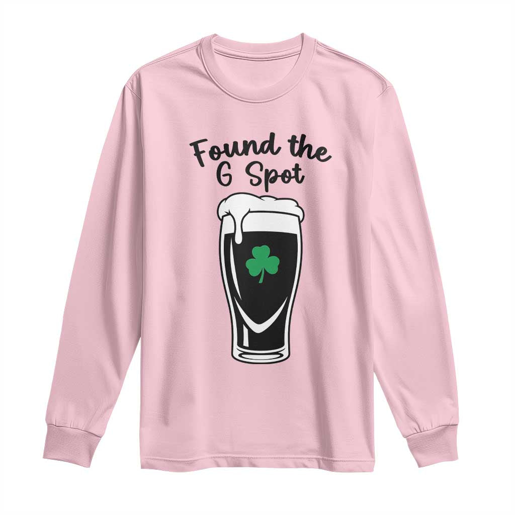 Funny St Patrick’s Day Beer Long Sleeve Shirt Found The G Spot TS14 Light Pink Print Your Wear
