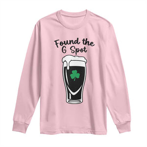 Funny St Patrick’s Day Beer Long Sleeve Shirt Found The G Spot TS14 Light Pink Print Your Wear